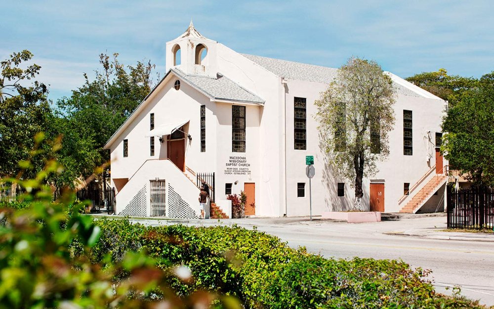 Exterior view of the Historic Macedonia Church