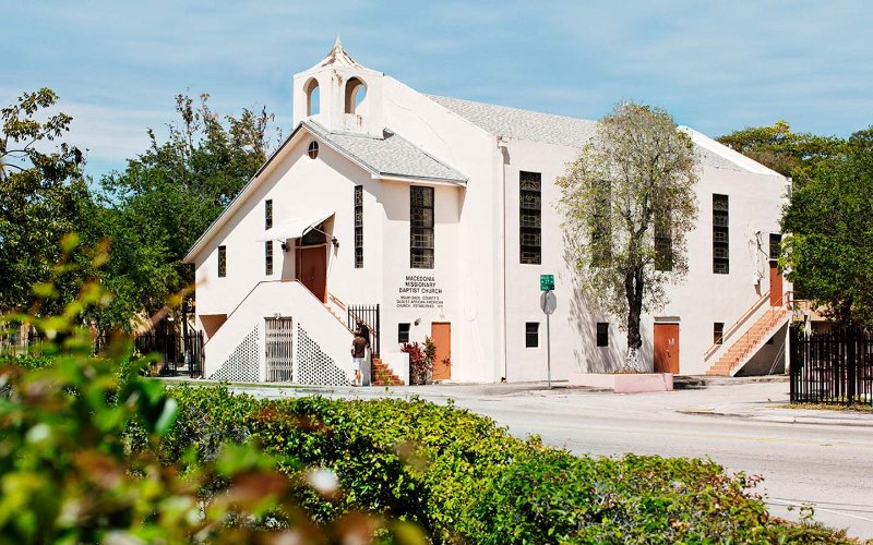 Exterior view of the Historic Macedonia Church