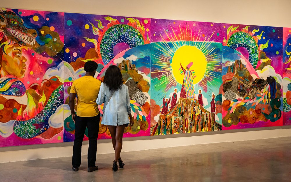 Exhibition "Ancient Futures" at MOCA, North Miami featuring Jamea Richmond-Edwards, Dark Night of the Soul 