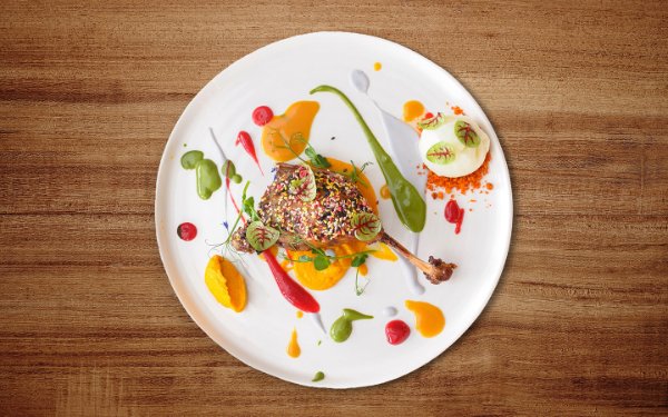 Artistic food presentation for Miami Spice Restaurant Months