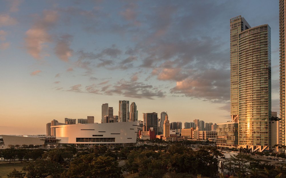 Sunrise view of Downtown Miami